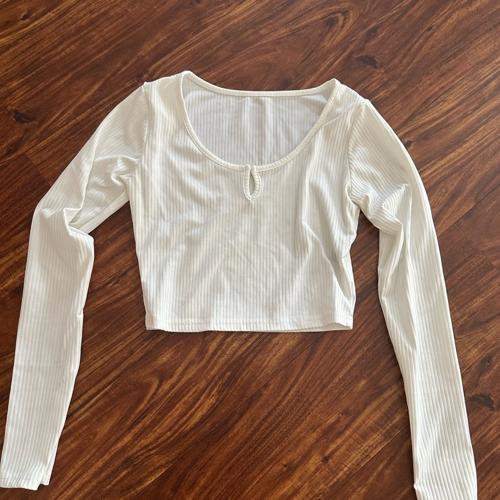 ribbed long sleeve top